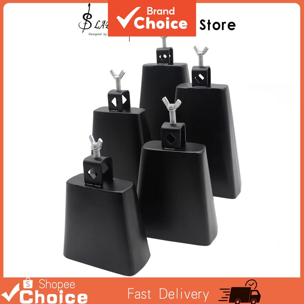 4/5/6/7/8 Polegadas Cowbell Metal Steel Material Jazz Music Tools Hand Held Gado Bell Drums Acessórios Para Instrumentos