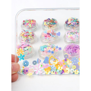 Acessórios contas decorativas Glitter pó crianças artesanal diy Material bola acessórios arte brinquedos colorido pequen