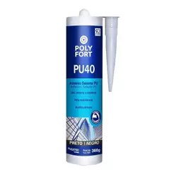 Adesivo Selante Polyfort PU40 Multiuso Preto 360g Nacional