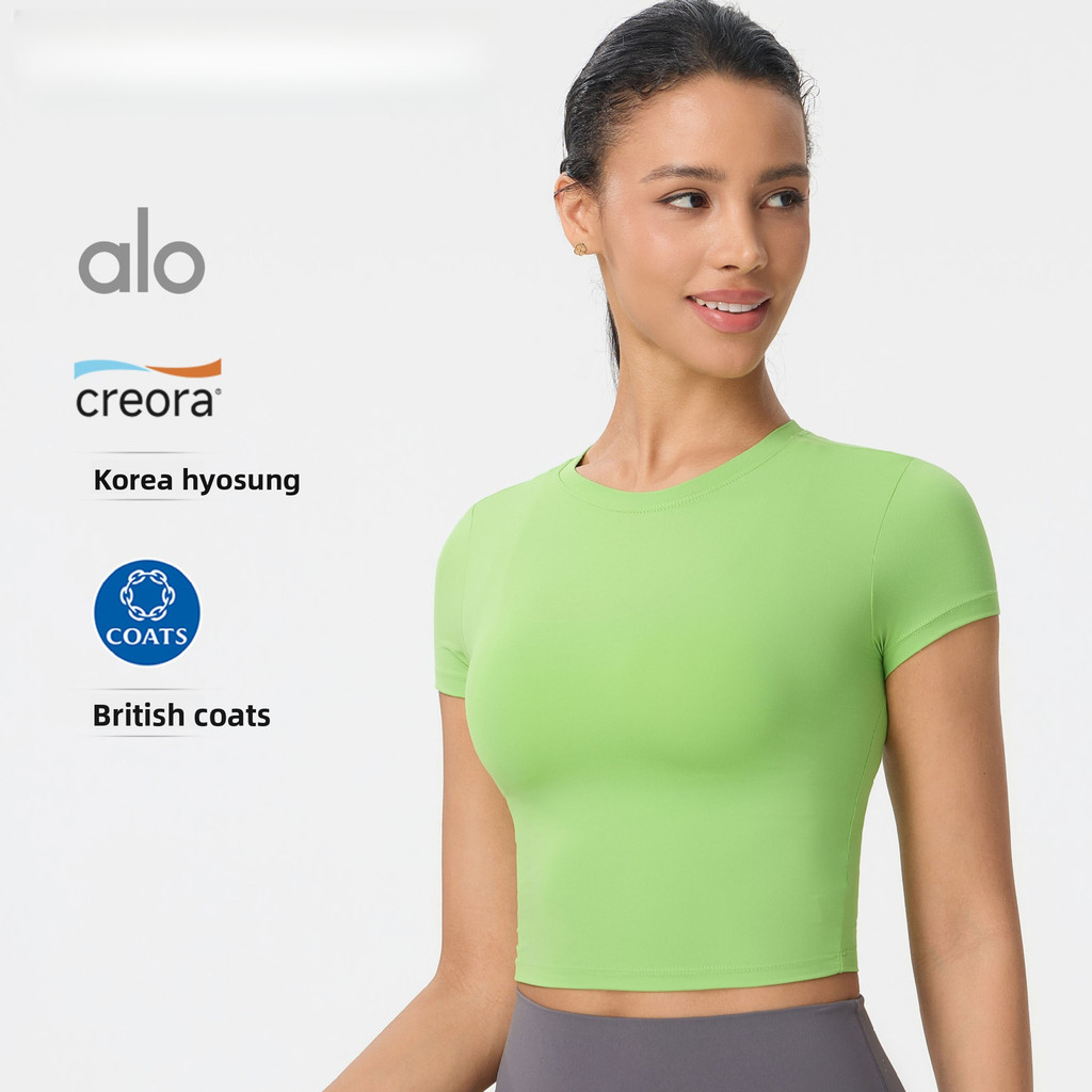 Camiseta de Fitness respirável de compressão de secagem rápida ao ar livre lazer esportes correndo roupas de Yoga