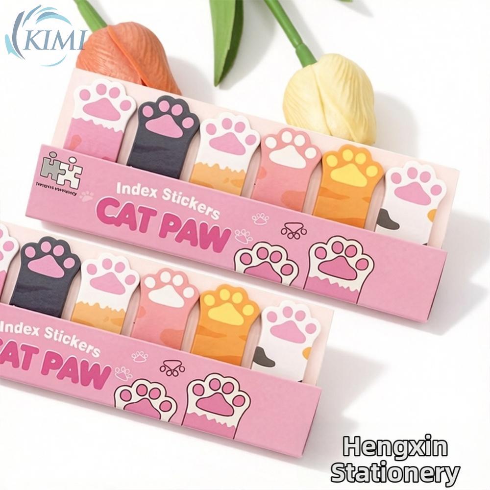 Adesivos De Índice Estilo Pata De Gato 20 Folhas 50x18mm Para Destaque E Marcação De Página