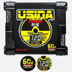 Fonte Conversora Usina 60A 12V Charger DC-DC Alta Eficiência Para Veículos e Instalações