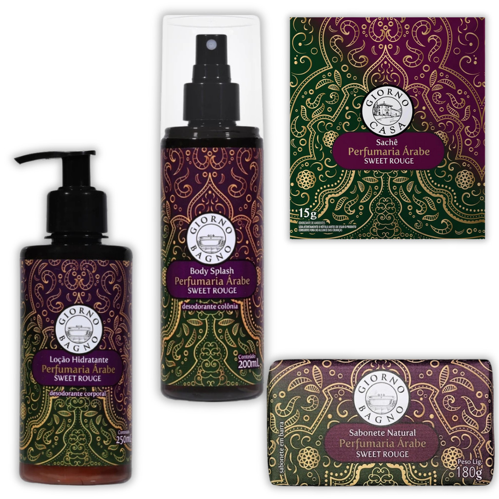 Kit Giorno Bagno - Perfumaria Árabe - Sweet Rouge