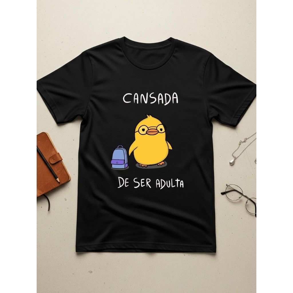 Camiseta T-Shirt Estampada Cansei de Ser Adulta Meme Frases Engraçadas 100% Algodão Feminina Masculina