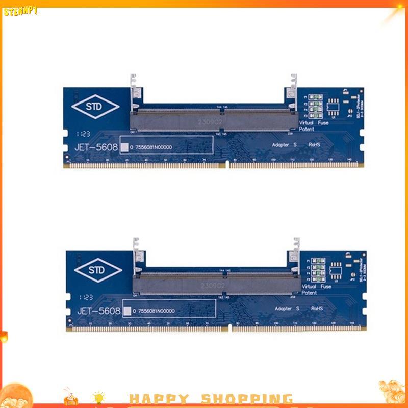 Adaptador De Conversão DIMM Para PC , 2 Peças , Laptop Desktop , Memória RAM , Cartão , Teste