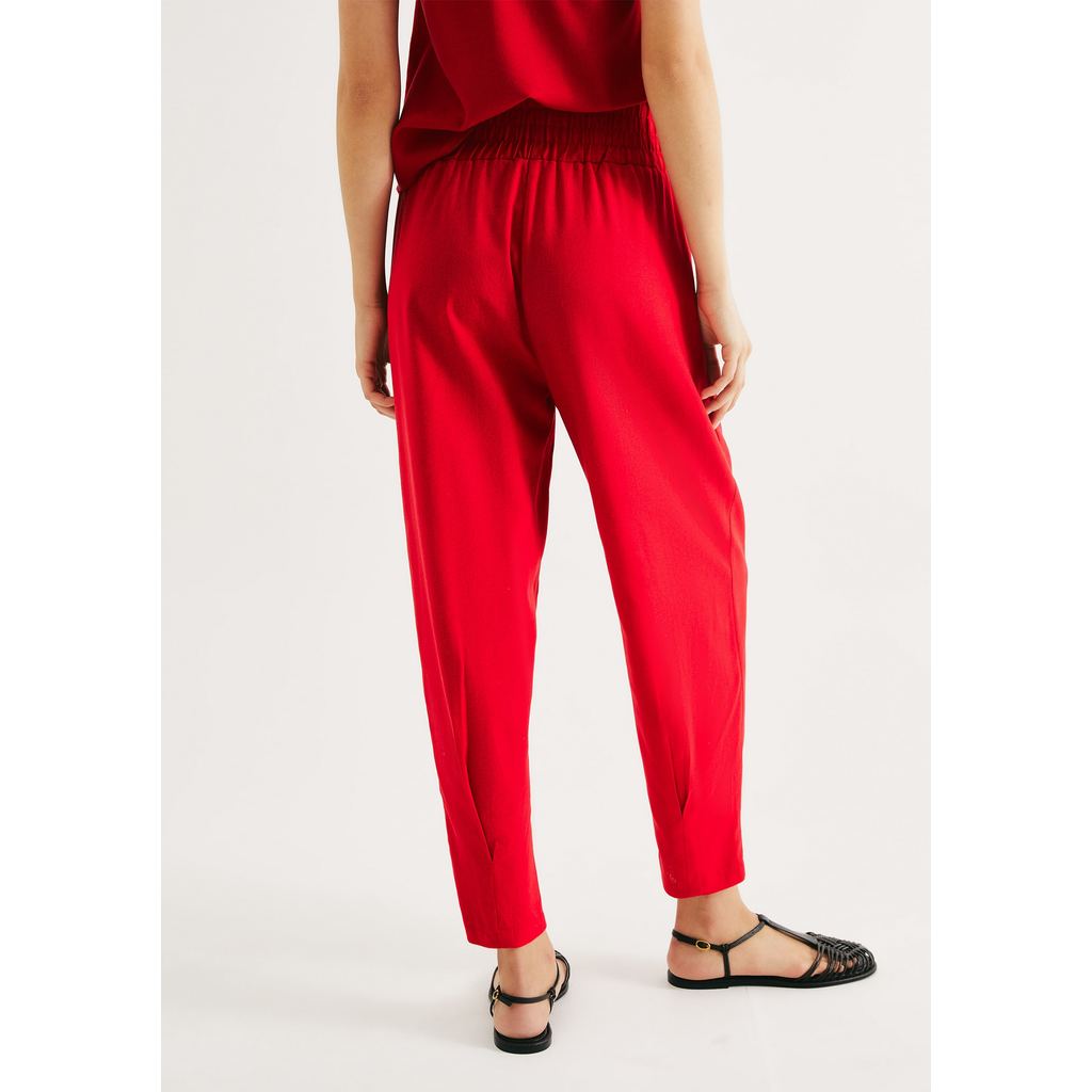 Calça Feminina Slouchy Cintura Alta Com Linho — imagem 2 de 2
