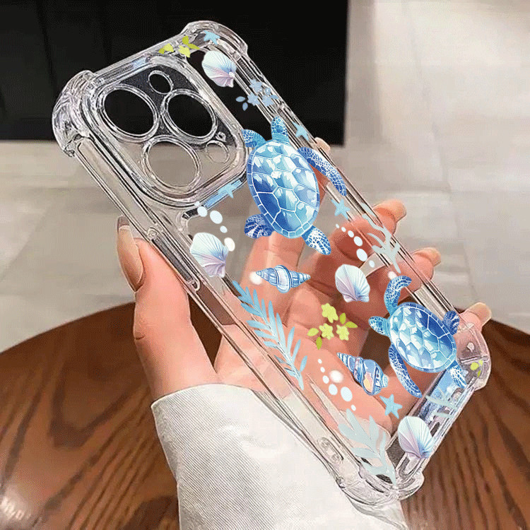 Capa De Conchas De Tartaruga Marinha Para Samsung Galaxy A27 A57 A37 A17 A07 A56 A36 A26 A16 A55 A06 A15 A25 A14 A54 A13