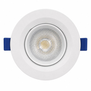 Spot LED Direcionável Embutir 5W Bivolt Teto Gesso Luminária Branco Quente 3000K Frio 6500K