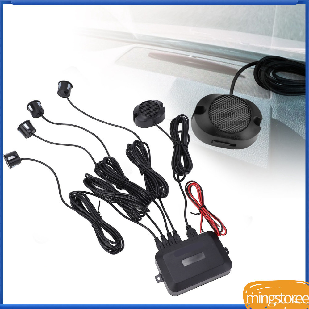 Mingstoree.br Kit de sensor de estacionamento reverso Aramox 12V com sistema de sonda indicadora de som de aviso