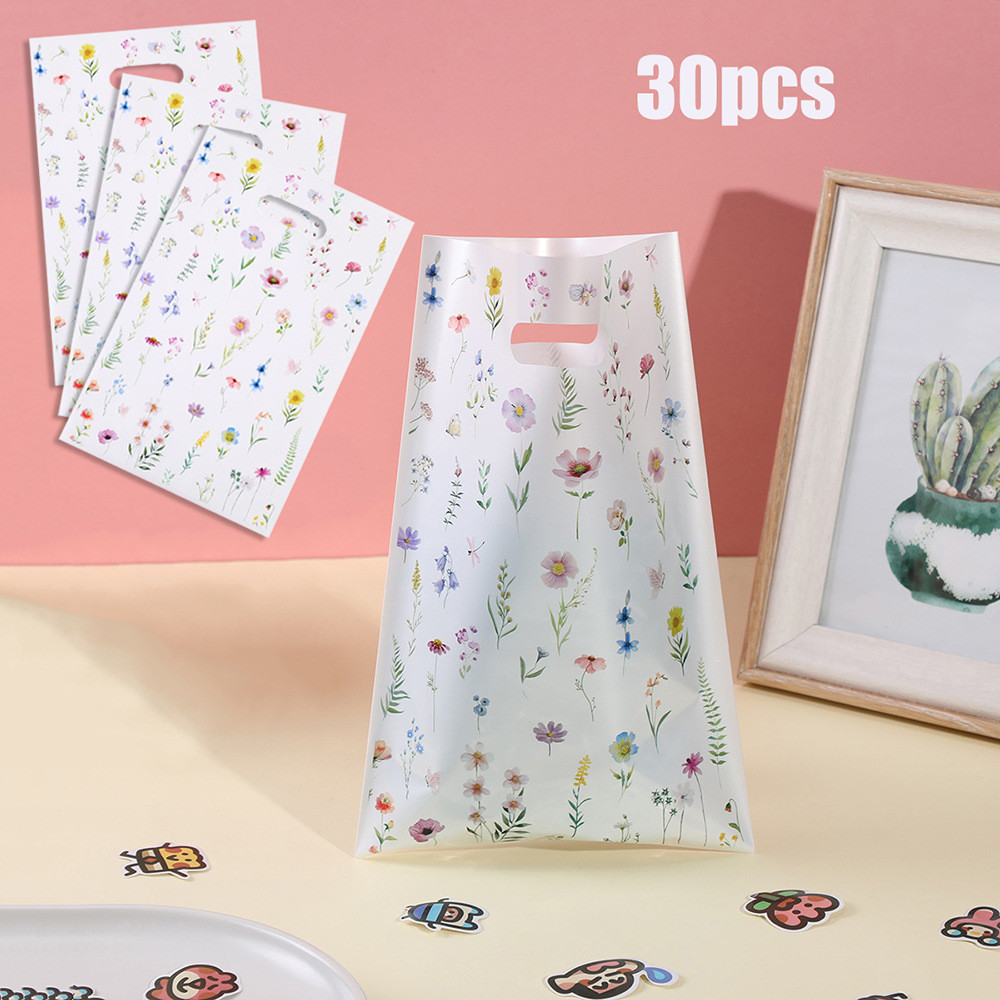 60 sacolas de presente florais, sacolas de embalagem para presentes de festas, sacolas de embalagem para doces e chocola
