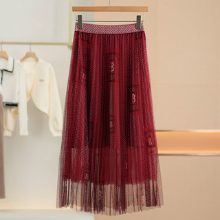 Xking [Hang * Flauta] Saia grande de gaze xadrez saia plissada 2026 primavera novo estilo roupas femininas 019