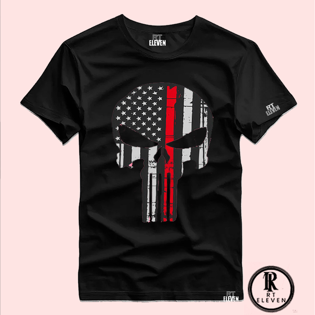 Camiseta Estampada Justiceiro Punisher  Linha Premium Camisa 100% Algodão Malha 30.1 Camiseta masculina e Feminina