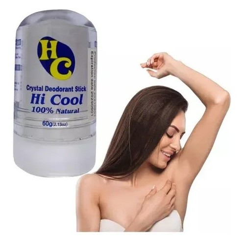 Desodorante Pedra Sal Cristal 60g Unisex Sem cheiro Hi Cool