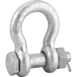 Manilha para Cabo Aço 1/2" Curva Pesado Galv com Porca Vonder Plus
