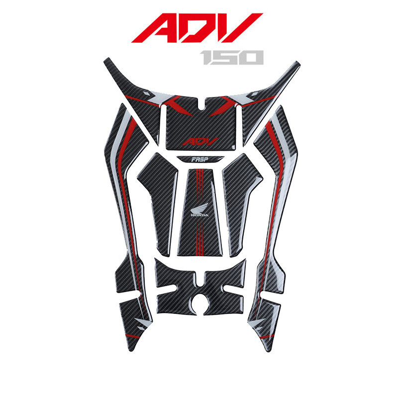 Motocicleta 5D Gel Tipo Tanque Almofada Espinha De Peixe Adesivo De Carbono Para HONDA ADV 150 XADV150