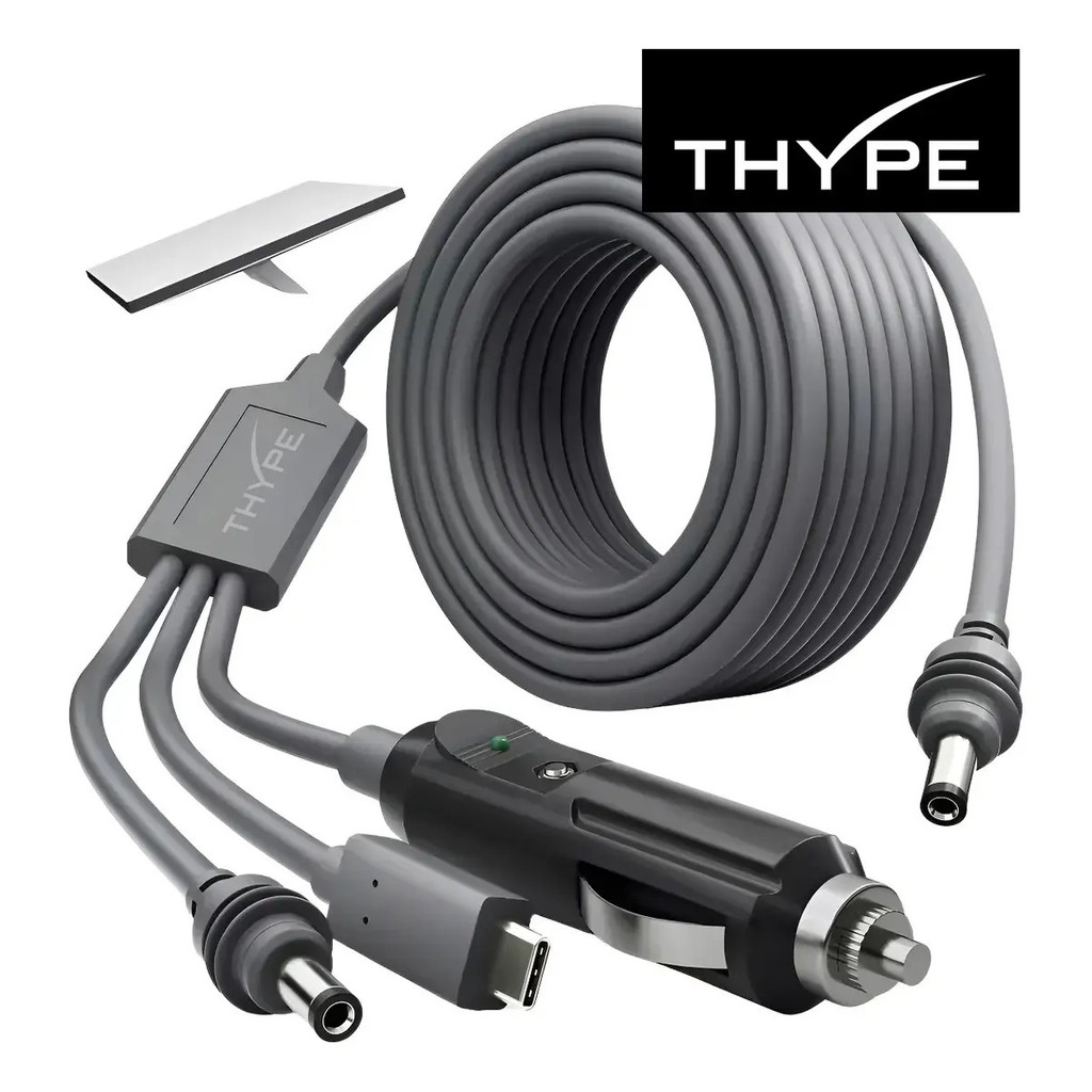Multi Cabo Carregador 3 Em 1 Starlink Mini Usb-c Plug Dc E Isqueiro Para Carro + Powerbank + Celular + Fonte 12v 24v