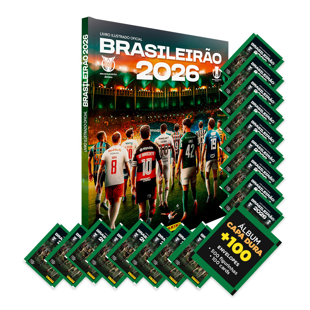 Brasileirão 2026 Álbum Capa Dura+100 Envelopes (500fig/100cd) (PRÉ-VENDA com envio previsto em Setembro/2026)