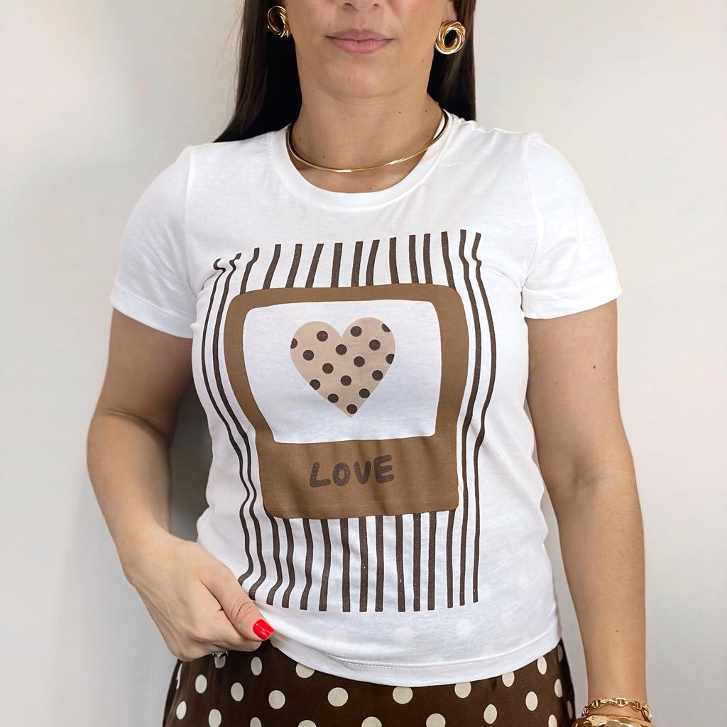 Camiseta Feminina Estampada confortável  T-shirt 36 ao 46 Primavera verão 100% Algodão Estilosa