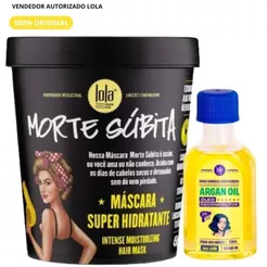Kit Máscara Morte Súbita 450g + Óleo Argan Oil 50ml - Lola Cosmetics