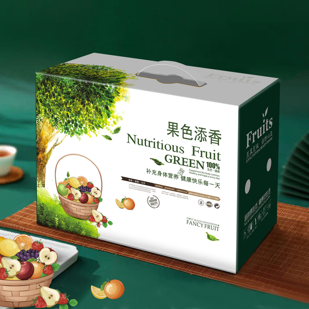 Caixa de embalagem de frutas Universal, estoque pronto, óleo de pêssego fresco, pêssego, frutas, Premium, caixa de prese