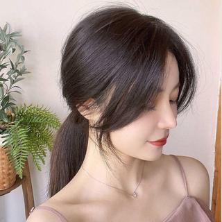 Falsas Faixas , Extensões De Cabelo Invisíveis Naturais Parte Média Da Moda Clip Ultralight Side Fringe Women