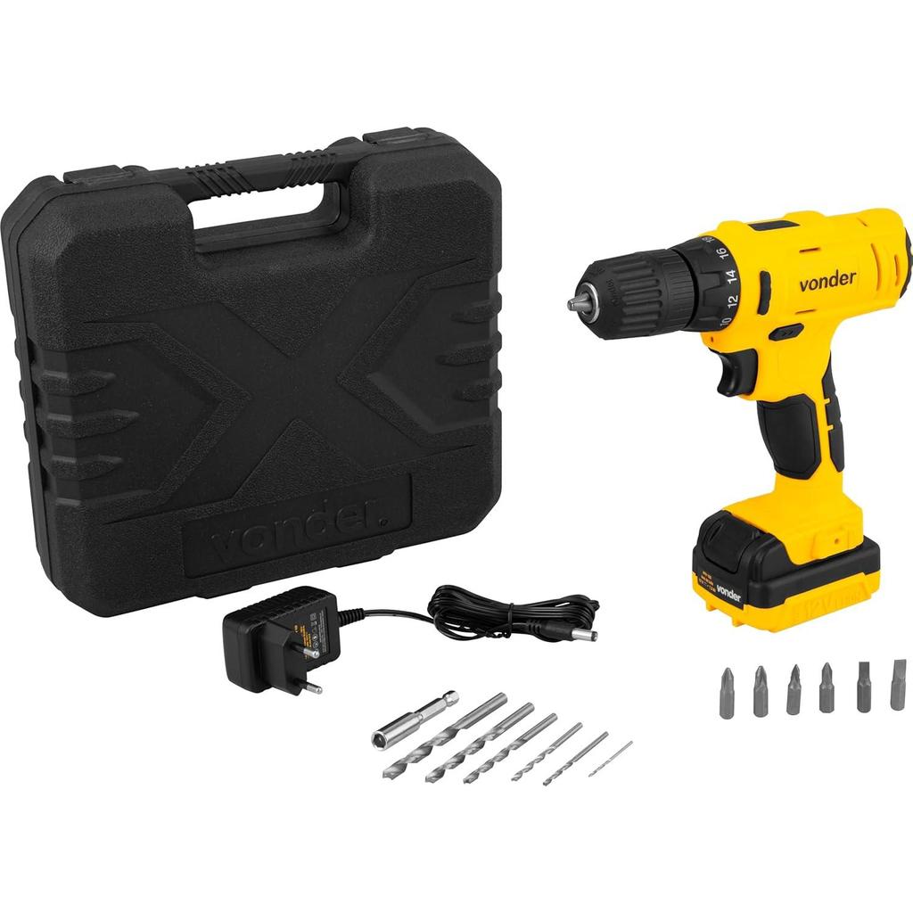 Parafusadeira/Furadeira a Bateria Vonder PFV 120 12V Bivolt
