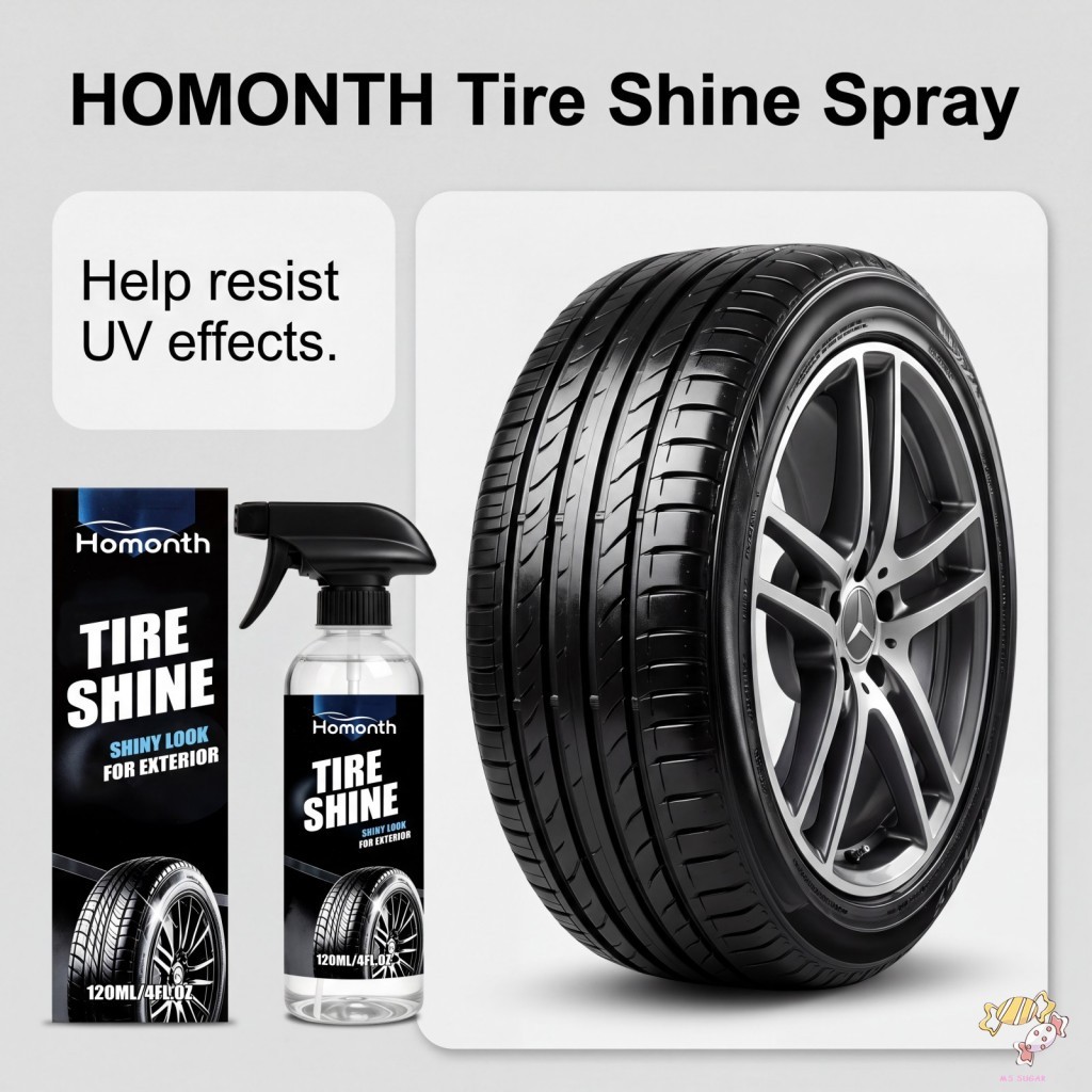 Condicionador Para Limpeza De Pneus De Carro 120ml Sprays Anti Oxidação Brilho Limpo Profundo