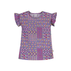 Vestido Infantil Menina Mix Floral Elian Lilás