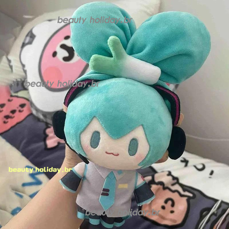 15cm Hatsune Miku Kawaii Q Versão Figura Boneca De Pelúcia Anime Coleção De Brinquedos Recheados Modelo Ornamentos