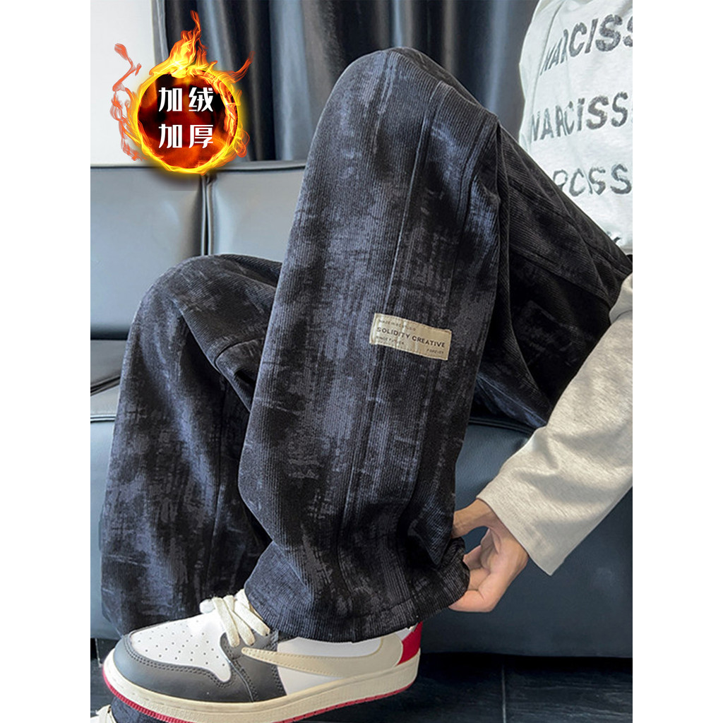 Americano estilo fino calças esportivas dos homens verão solto em linha reta adolescente na moda All-Match gelo seda cal