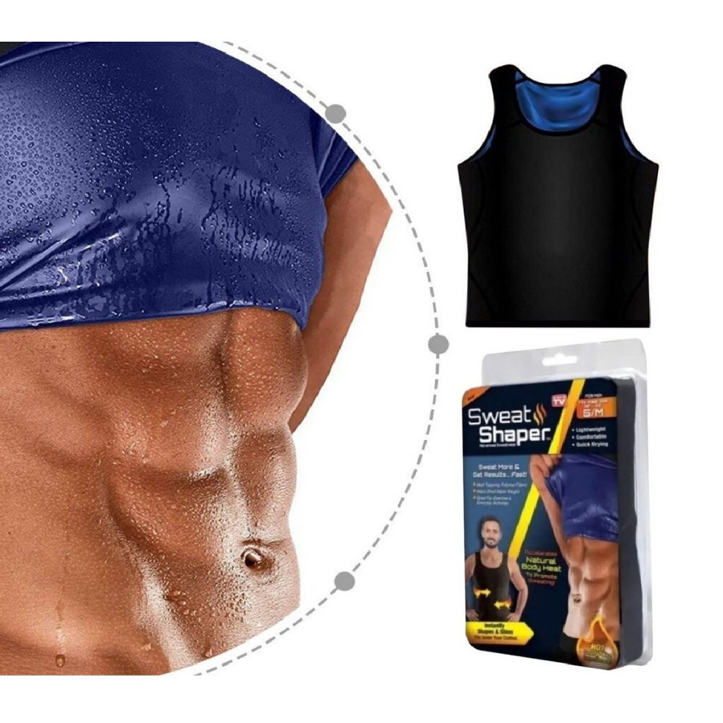 Camiseta Queima Gordura Calorias Térmica Camisa Masculina Sweat Shaper Esporte Academia