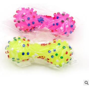 Pequeno espinho halteres brinquedos para animais de estimação brinquedos para cães soando brinquedos esféricos vinil res