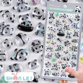 Japonês bonito Animal Panda tridimensional em relevo adesivos pequeno nariz Ga crianças meninas capas protetoras do tele