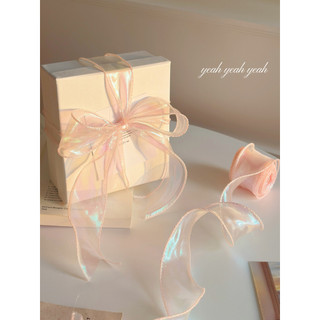 Ins estilo Fishtail fio fita colorida Streamer fio fita branco cetim fita buquê fita fita diy