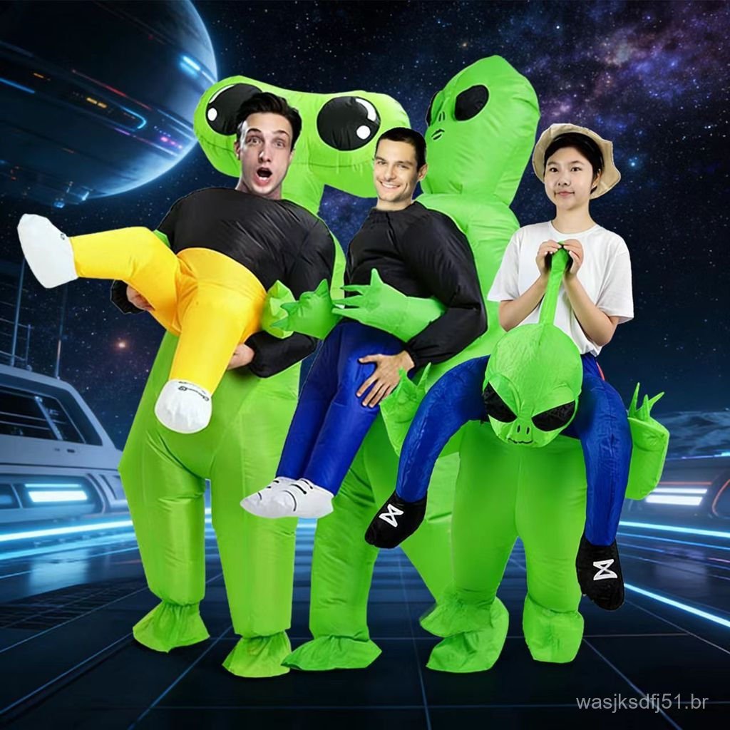 Fantasia de Halloween de Fantasma Alienígena Inflável para Abraçar, Roupa de Festa para Role Play
