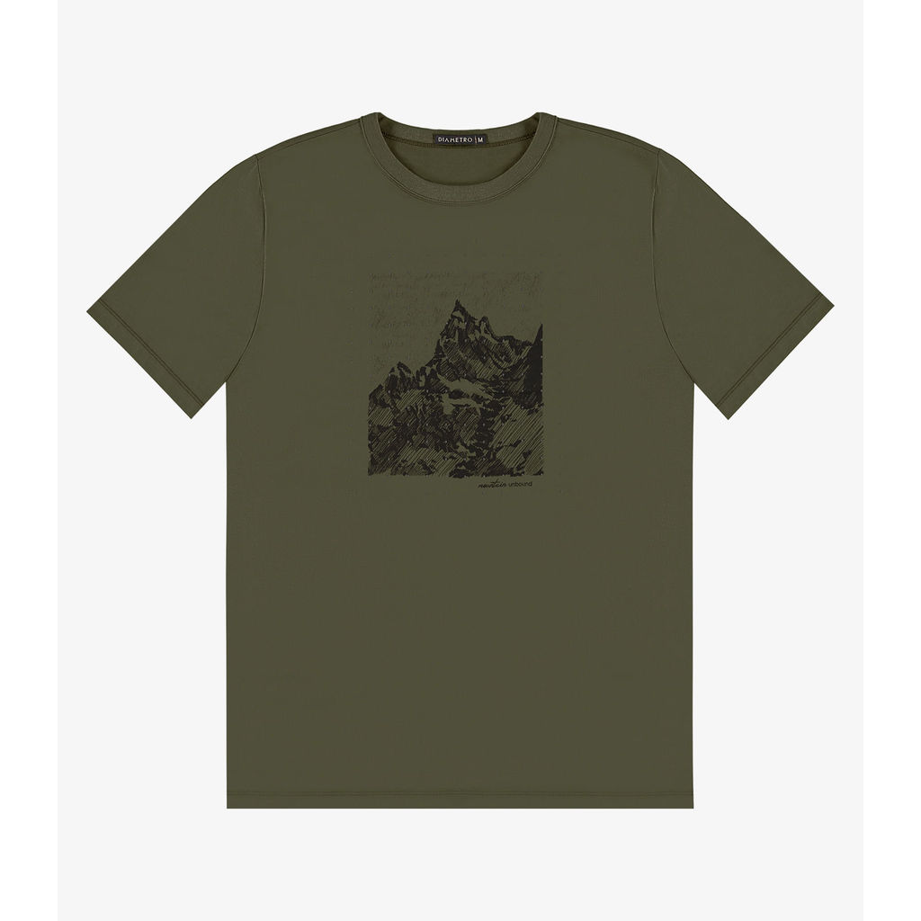 Camiseta Masculina em Meia Malha Diametro Verde