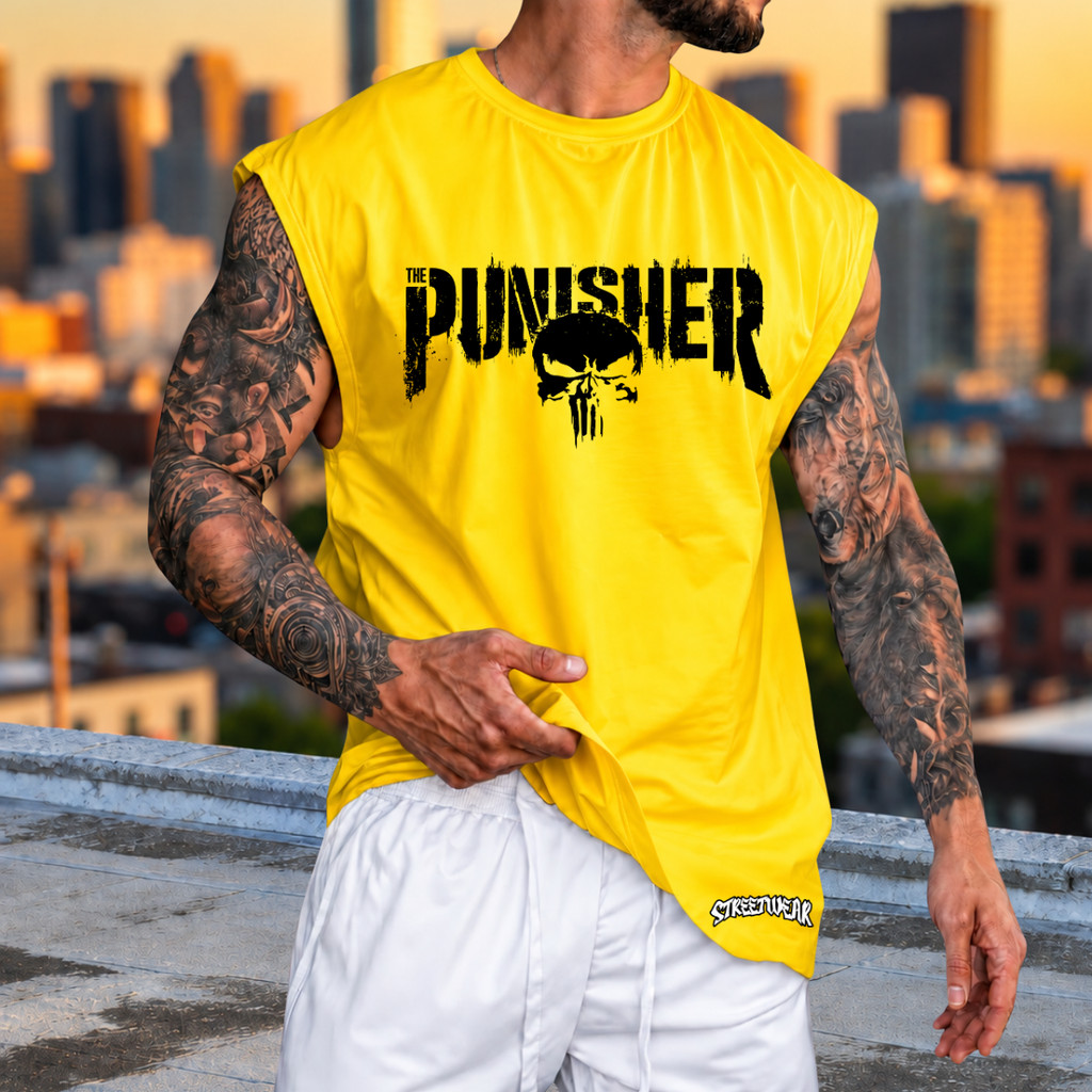 Regata Machão Oversized 100% Algodão Camiseta Cavada Musculação Streetwear Treino Praia Academia