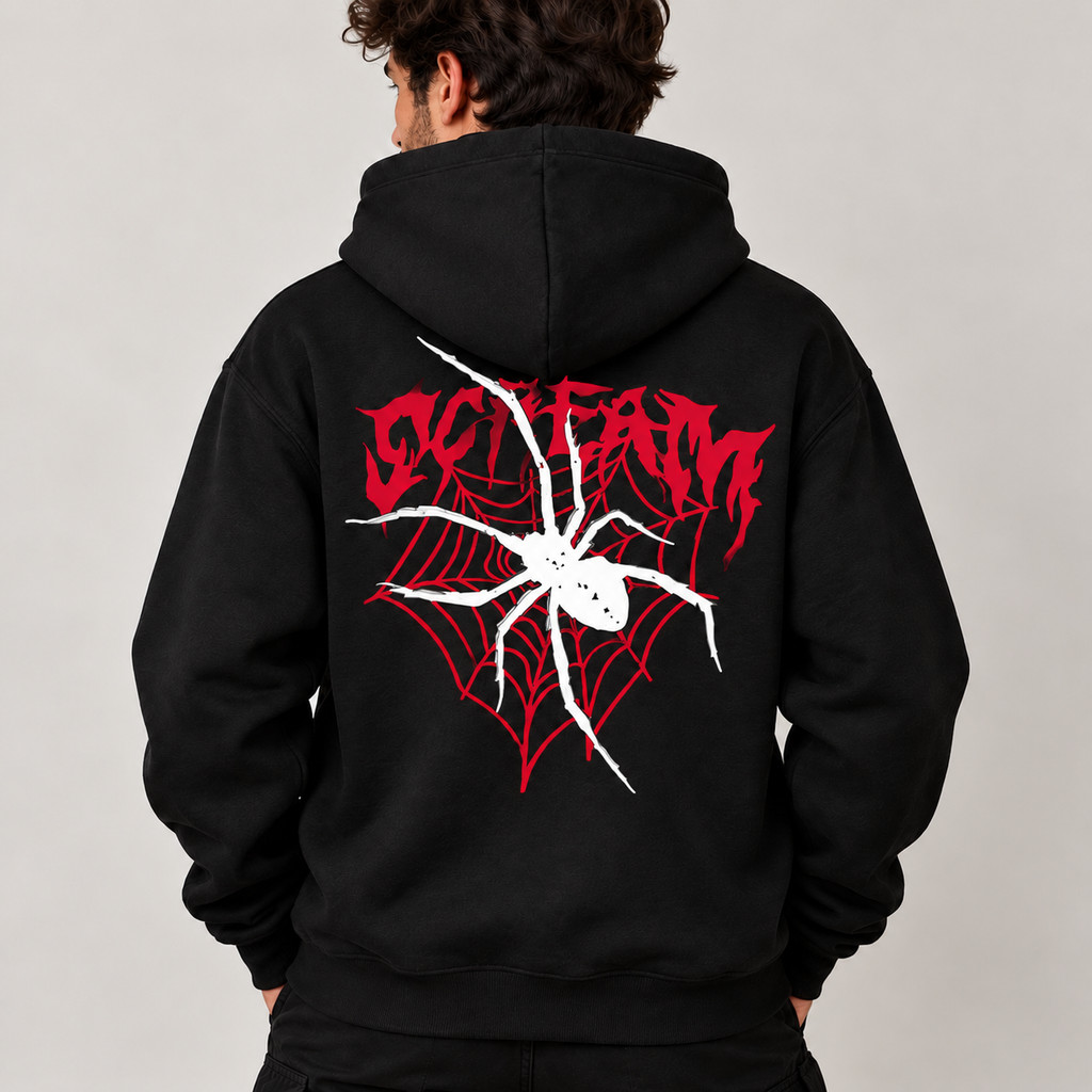 Moletom Masculino Feminino Unissex Teia Aranha Spider Flanelado Canguru Algodão Abrigo Blusa De Frio Moletom Estilo
