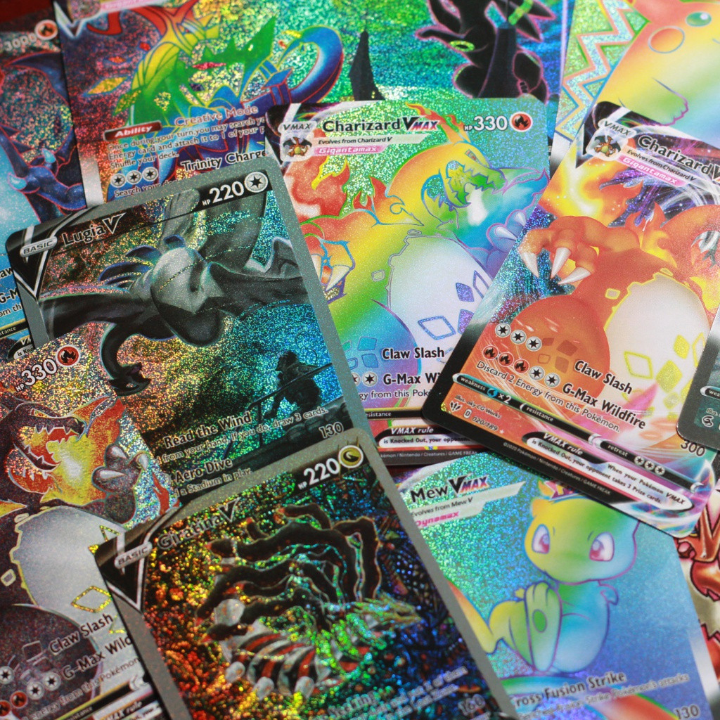 Pacote Pokémon Glory Ultra Raro com Cartas Glitter Vmax/Vstar/GX/Mega 20-100pcs Kit de Cartas RFVU
