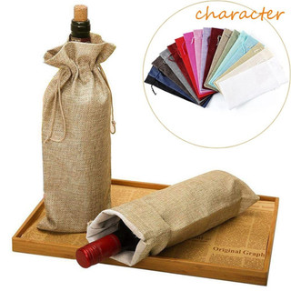 CHARACTER Bolsa para Vinho 750ml Multicolorida 10 unidades/conjunto Tecido de Linho Cor Champanhe YTKC