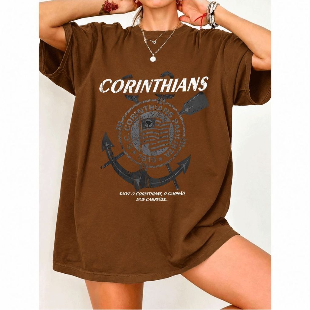 [Camiseta Premium em Algodão Puro] MIA Camiseta Feminina Corinthians Futebol Algodão