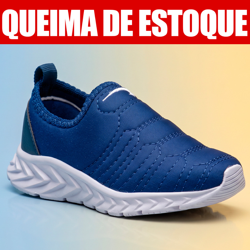 Tenis Calce Facil Infantil Masculino Menino Barato Queima