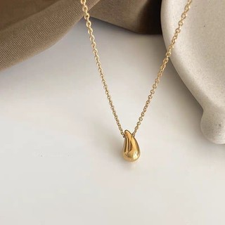 Colar de gota de água colar de aço de titânio não desbotado luz dourada luxo High-End clavícula corrente jóias