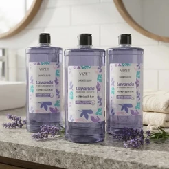 KIT 3 SABONETES LÍQUIDO VIZET 1 LITRO - LAVANDA