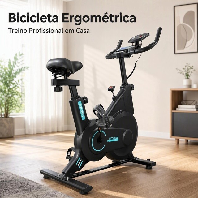 Bike Spinning Bicicleta Ergométrica Mecânica Volante De 15kg Para Apartamento - Suporta Até 150kg