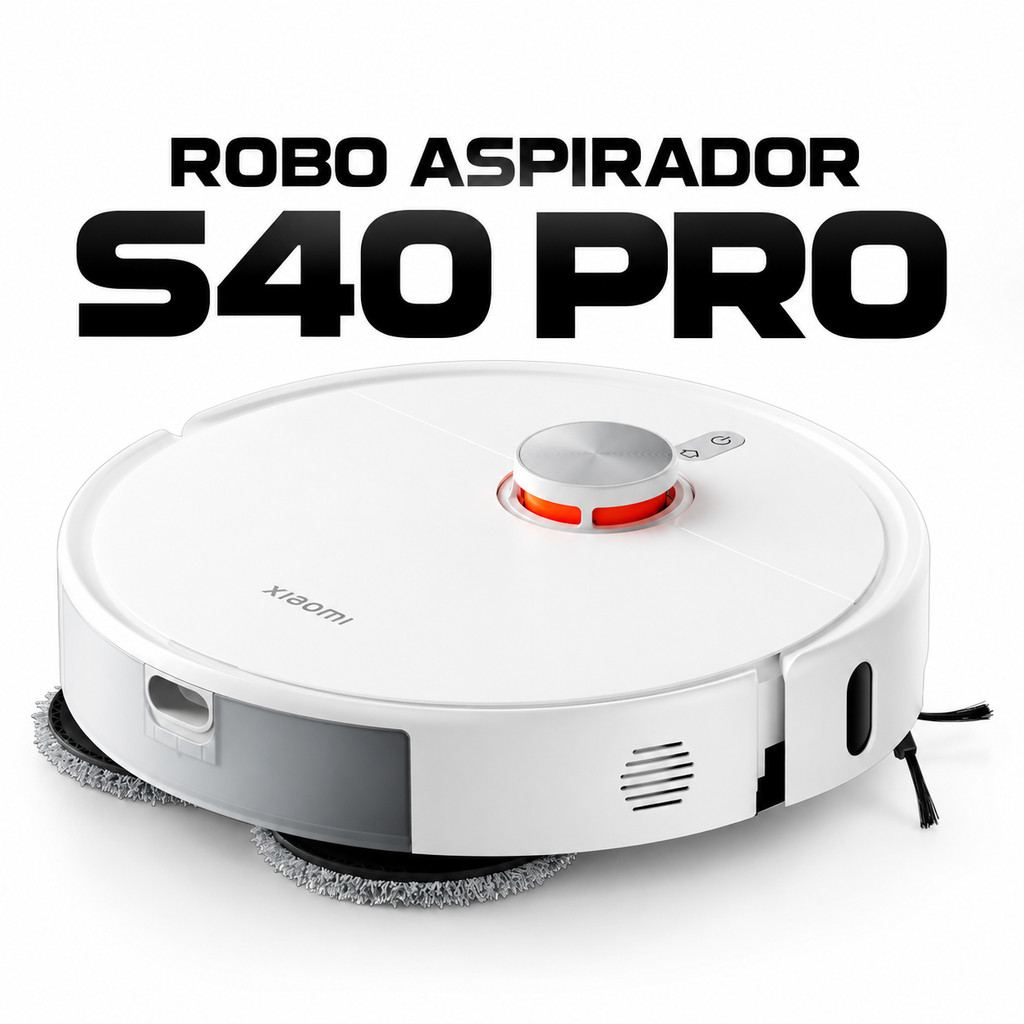 !NOVO! Xiaomi S40 Pro Robô Aspirador com Sucção Potente e Limpeza Automática 15000 PA