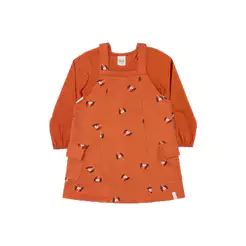 Conjunto Cachorrinhos Infantil Menina Elian Laranja