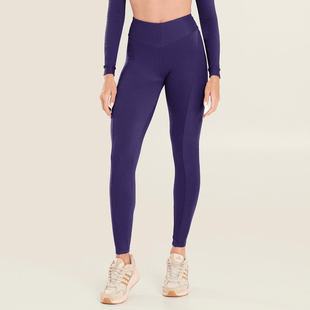 Legging Precision Mulberrry Purple Canelado