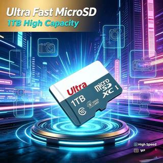 Cartão de Memória Micro SD 1TB 64GB  256GB 512GB Velocidade Alta + Adaptador SD
