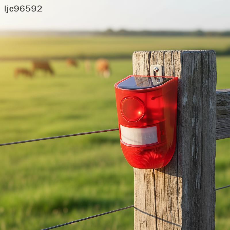 [ljc] Luz De Alarme De Segurança Solar Sem Fio PIR Sensor De Movimento 4 Modos Lâmpada Externa À Prova D'água Para Quint